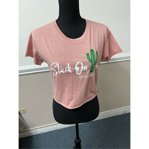 ‘Stuck on You’ Shrimp & Grits Cropped Short Sleeve Tee